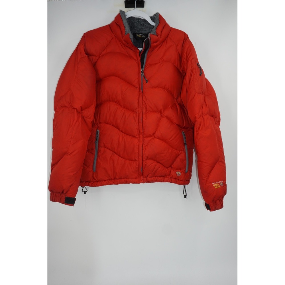 Mountain Hard Wear Jacket‎ Mens Large Red Down Puffer Fleece Lined Insulated